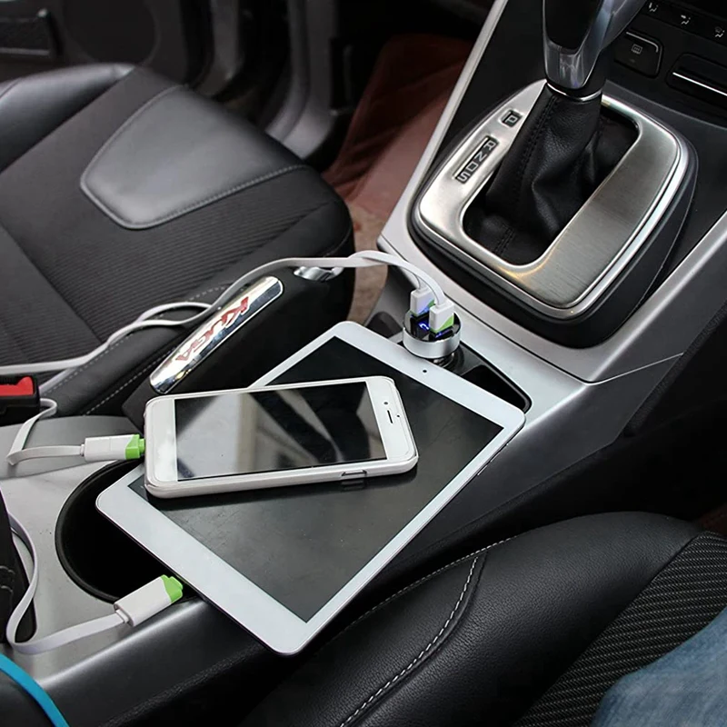 2 шт. автомобильное зарядное устройство с двумя USB-портами 4 8 А