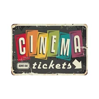 metal tin sign cinema tickets movie card film vintage tin poster metal sign wall decoration country kitchen home garage decor 8