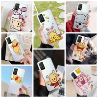 disney winnie the pooh phone case for xiao mi c 9 10 11 12 8 se t s pro ultra lite ex silicone soft shell transparent case