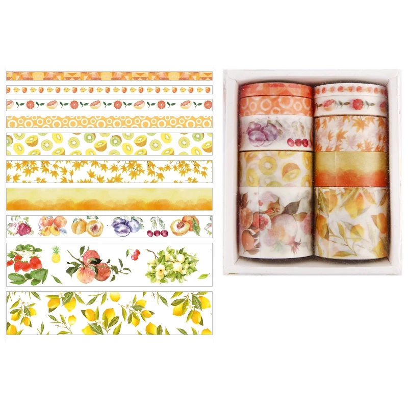 

20Pcs Decorative Kawaii Washi Tape Set Japanese Paper Stickers Stationery Scrapbooking - 10Pcs E & 10Pcs H