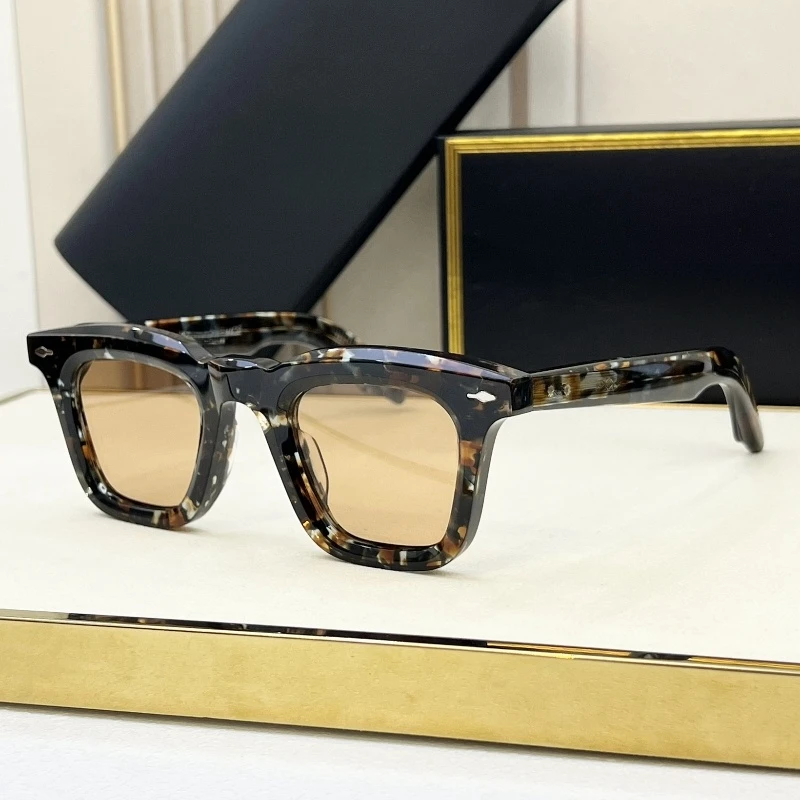 LECLAIR JACQUE толстые ацетатные квадратные деловые солнцезащитные очки женские