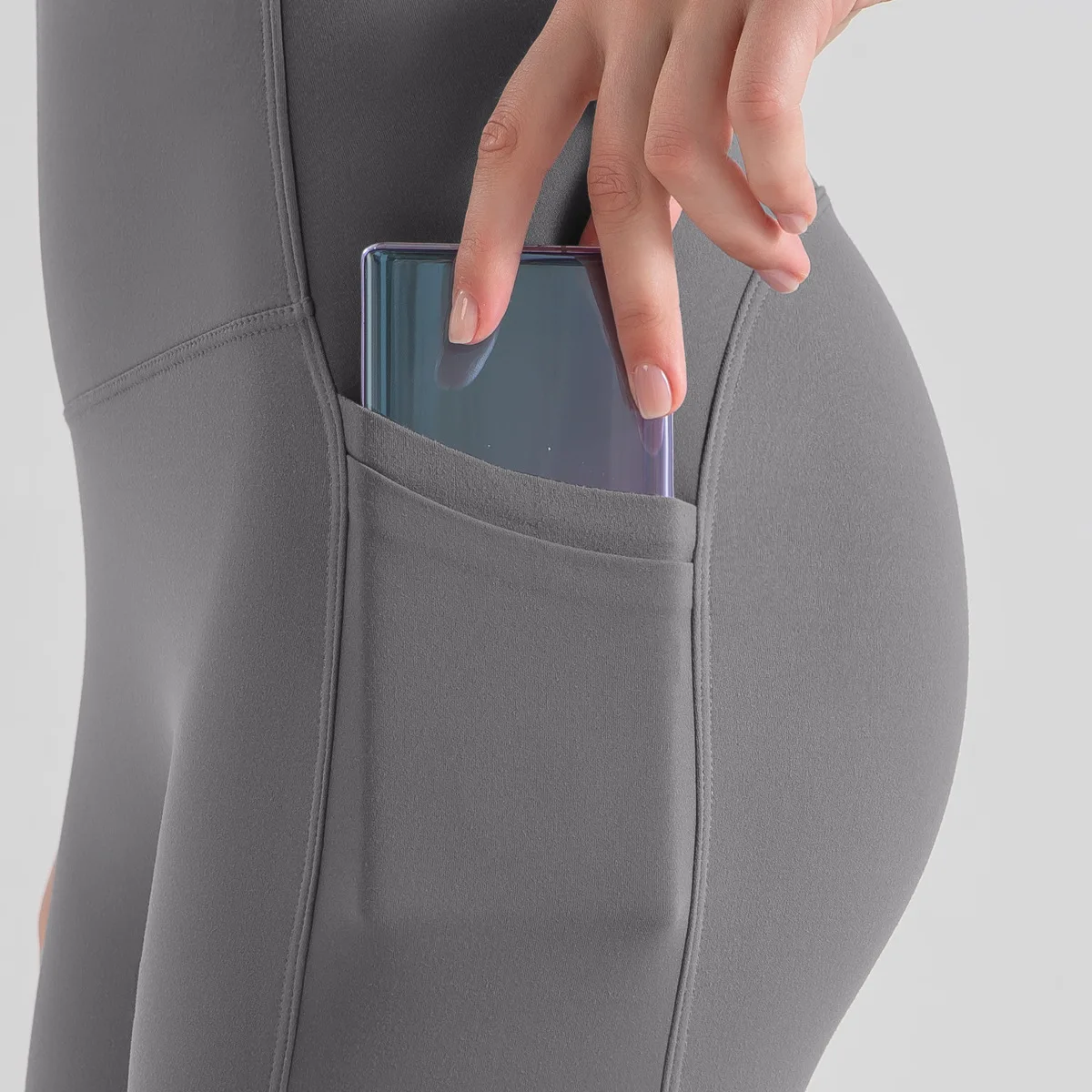 Solid Color Women Fitness Yoga Leggings Soft Gym High Waist Sports Pants Jogging Comprehensive Training Breathable Side Pockets