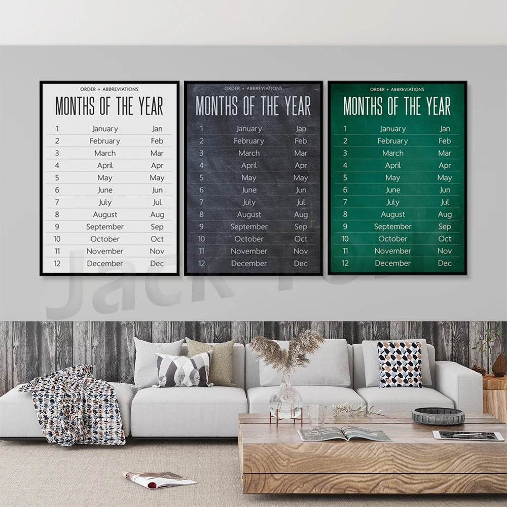 

Months of the Year Classroom Poster or Homeschool Decor