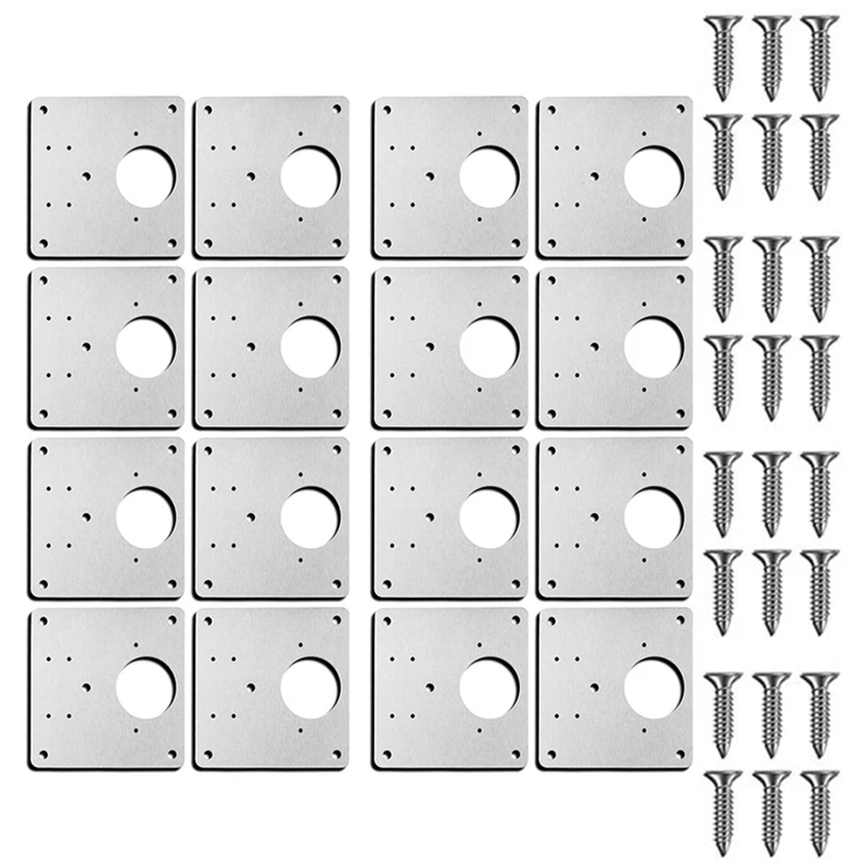 

Hinge Repair Plate Kit With Hole For Cabinet, Rust Resistant Plate Repair Brackets For Kitchen Cupboard Door Furniture Retail