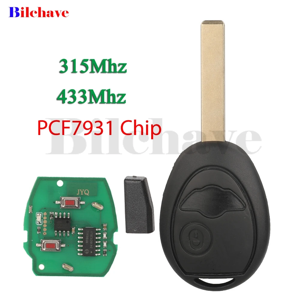 Jingyuqin PCF7931 чип 315/433 МГц 2-кнопочный дистанционный ключ от автомобиля для BMW Mini Cooper S