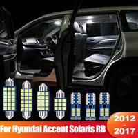 for hyundai accent solaris verna rb 2012 2013 2014 2015 2016 2017 7pcs car led interior map dome lights trunk light accessories