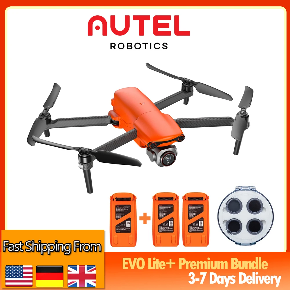 

Autel Robotics EVO Lite Plus Drone Premium 6K Aircraft 1" CMOS Sensor F2.8-F11 Adjustable Aperture 3-Axis Gimbal 40Min Flight