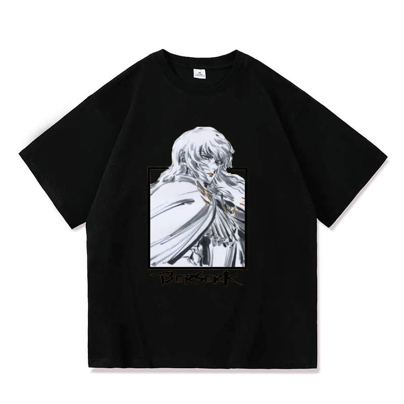 

Anime Berserk Griffith Manga Print T-shirt New Round Neck Men Women Fashion Tshirt Cartoon Graphics Tee Tops Man Loose T Shirts