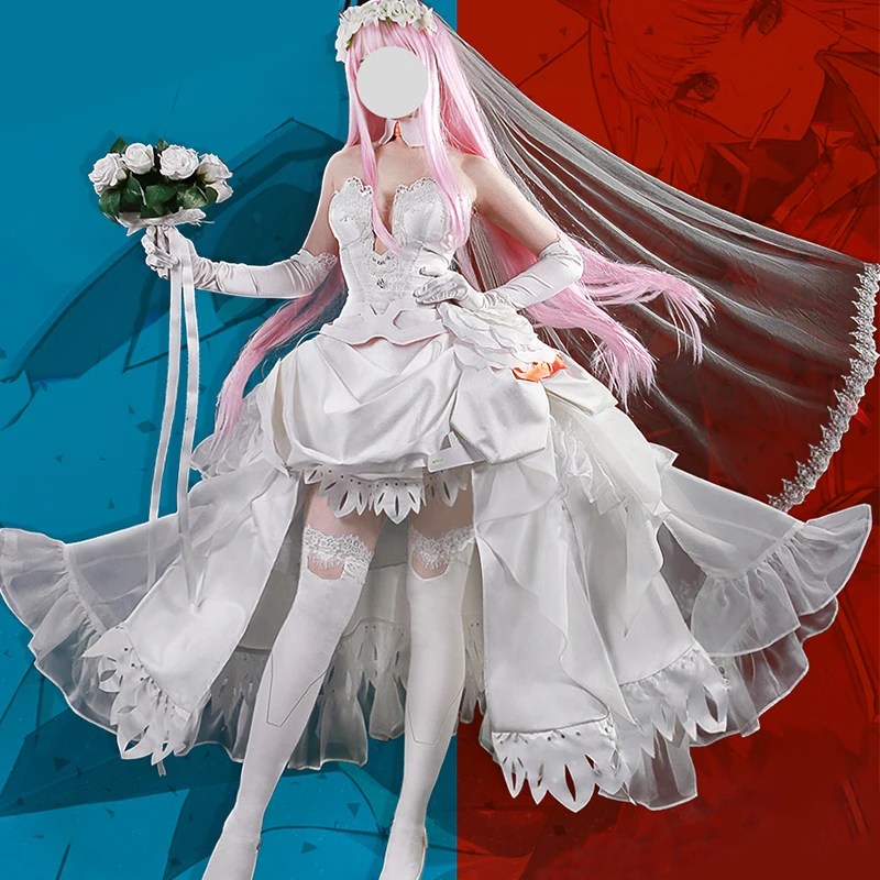 Белое свадебное платье в стиле аниме для косплея национальной команды красивая