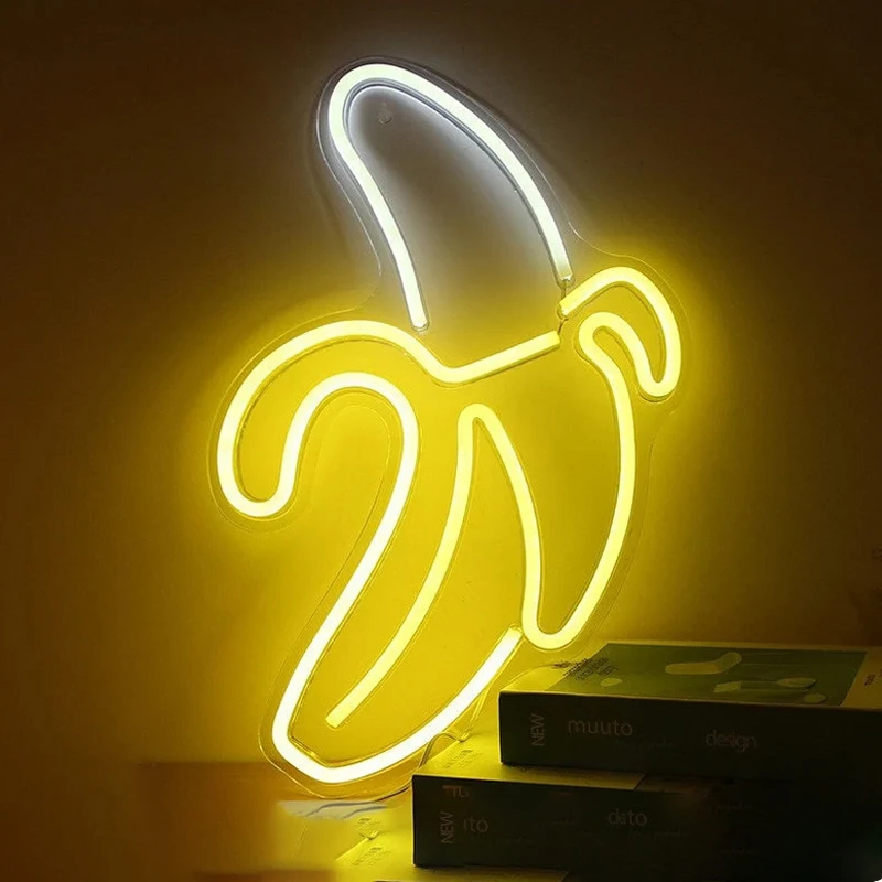 

Custom Led Banana Neon Sign Neon Lamp Anime Shape Light Flex for Wall Room Decor Shop Decorartion Outdoor Home Bedroom Decor