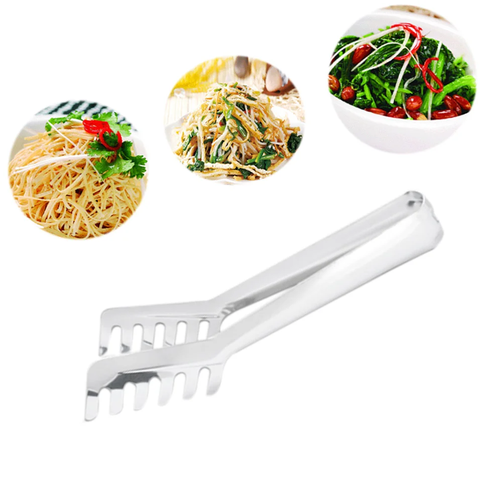 

Stainless Steel Spaghetti Tongs Pasta Clip Handle Salad Tong for Kitchen Meat