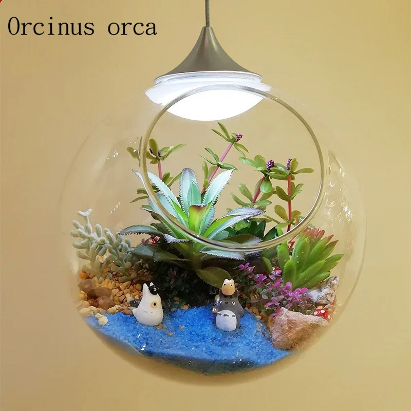 Североевропейская имитация растений в горшках люстра кафе ресторан балкон