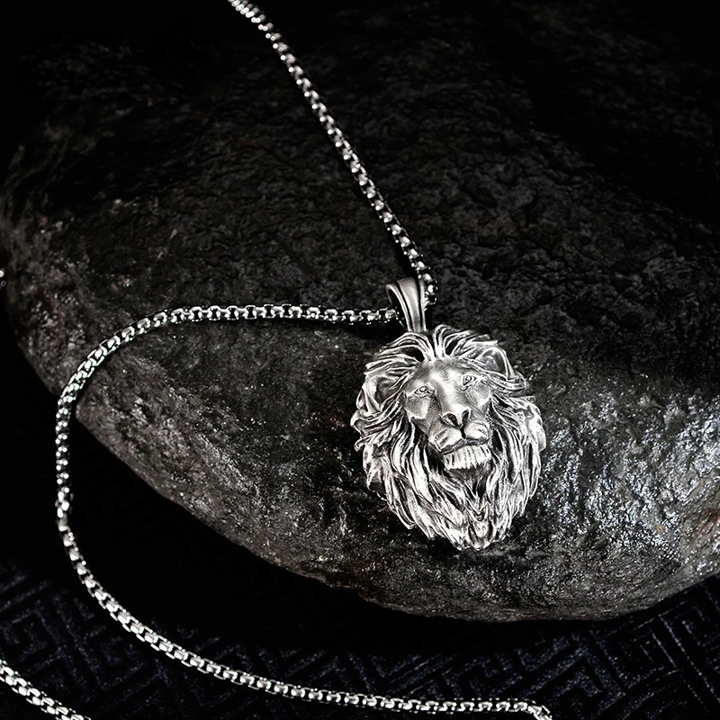 Новинка властный Лев ожерелье с подвеской в виде головы модное мужское стиле