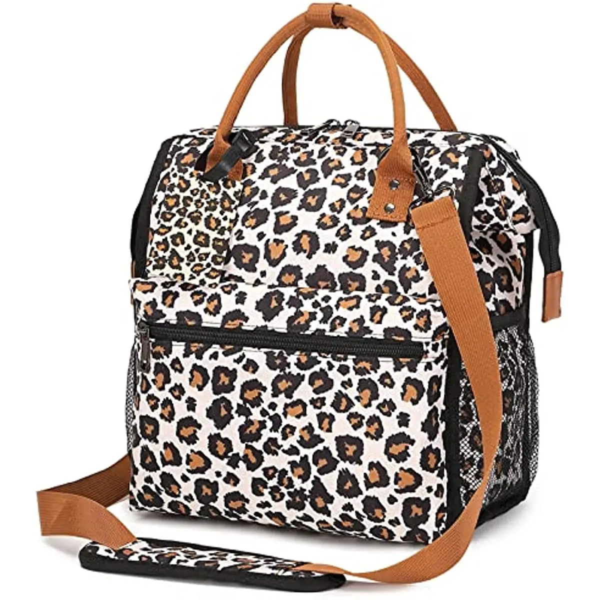 

Reusable Leakproof Lunch Bags Women Leopard Print Insulated Cooler Lunch box with Removable Shoulder Strap