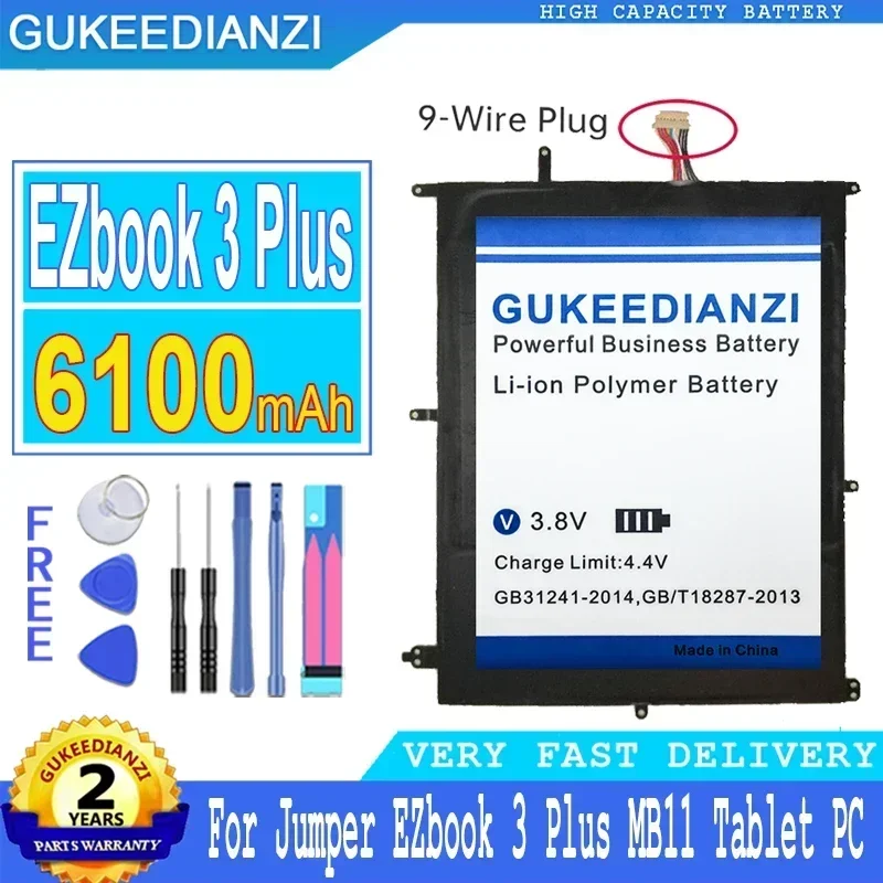 Сменный аккумулятор большой емкости 6100 мАч для Jumper EZbook 3 Plus/3L Pro MB11 MB12 TH140A HW- 3487265