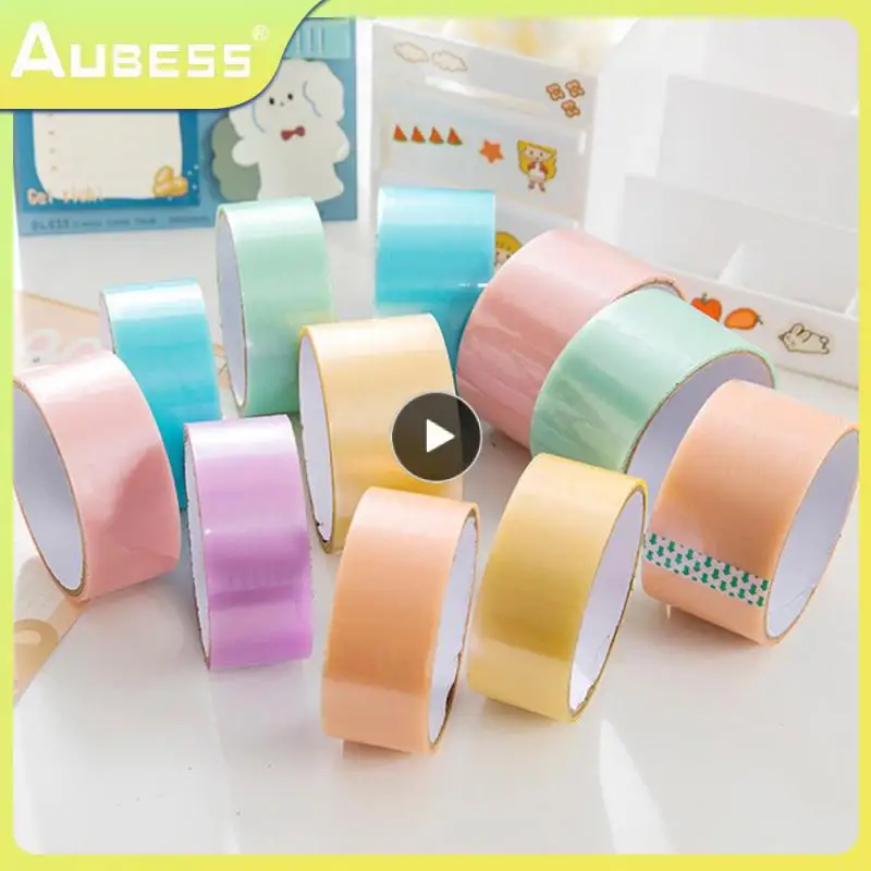 

Sticky Ball Novice Decompression Sealing Tape High Adhesive Macaroon Tape Colorful Fashion Silk Sticker Washi Tape Multi-color