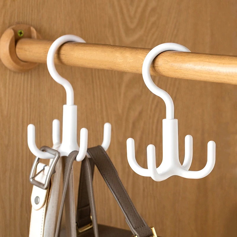 

4 claw Multipurpose Storage Hanger Hook Holder Wardrobe Closet Organizer Hanging Rack for Bags Jewelry Belt Clothes Hat Scarf