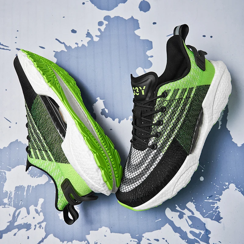 New Cushioning Running Shoes Men Breathable Mesh Sneakers Outdoors Mens Athletic Sport Jogging Shoes Zapatillas Hombre Deportiva