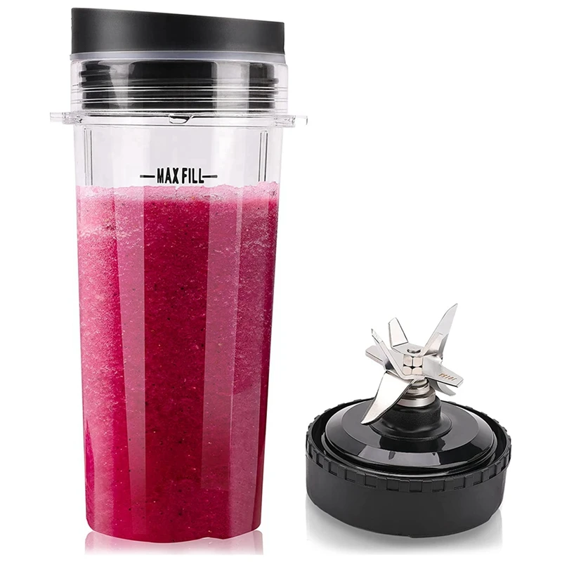 

Single Serve 16 Oz Blender Cup & Blade Assembly Replacement Parts For Ninja BL770 BL771 BL772 BL740 BL780 BL660 BL663