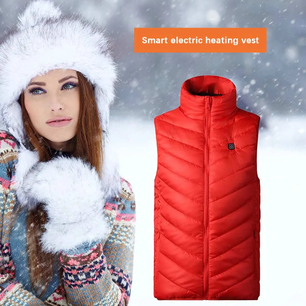 

Durable Heating Vest Delicate Texture Wear-resistant Riding Skiing USB Charging Vest Heated Vest Warm Electric Clothing