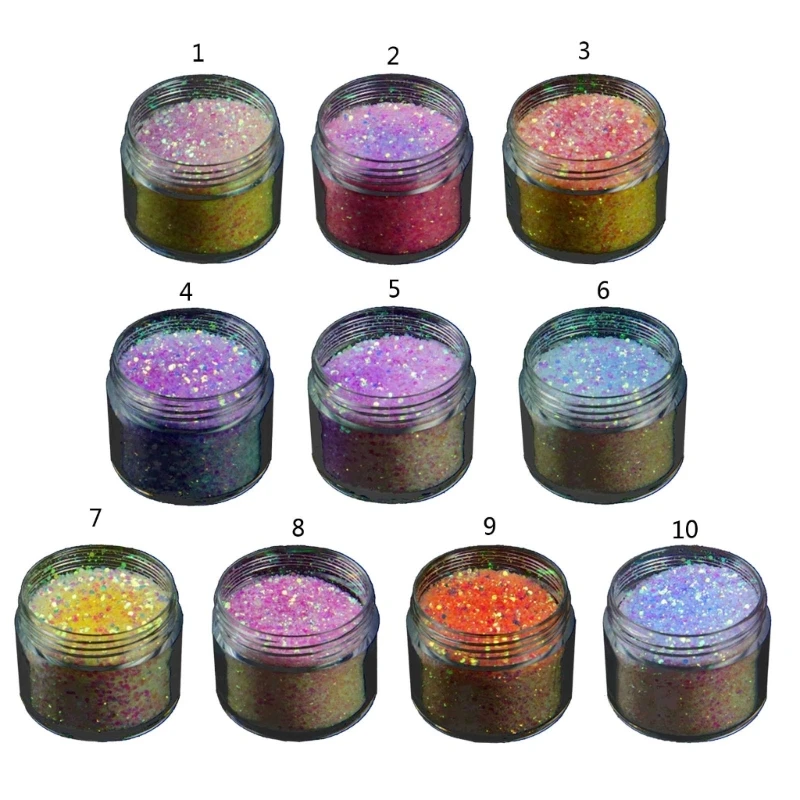 

4XBF Craft Glitter Glitter Flakes for Arts-Crafts Tumbler 3D Nail Art Tips Decoration