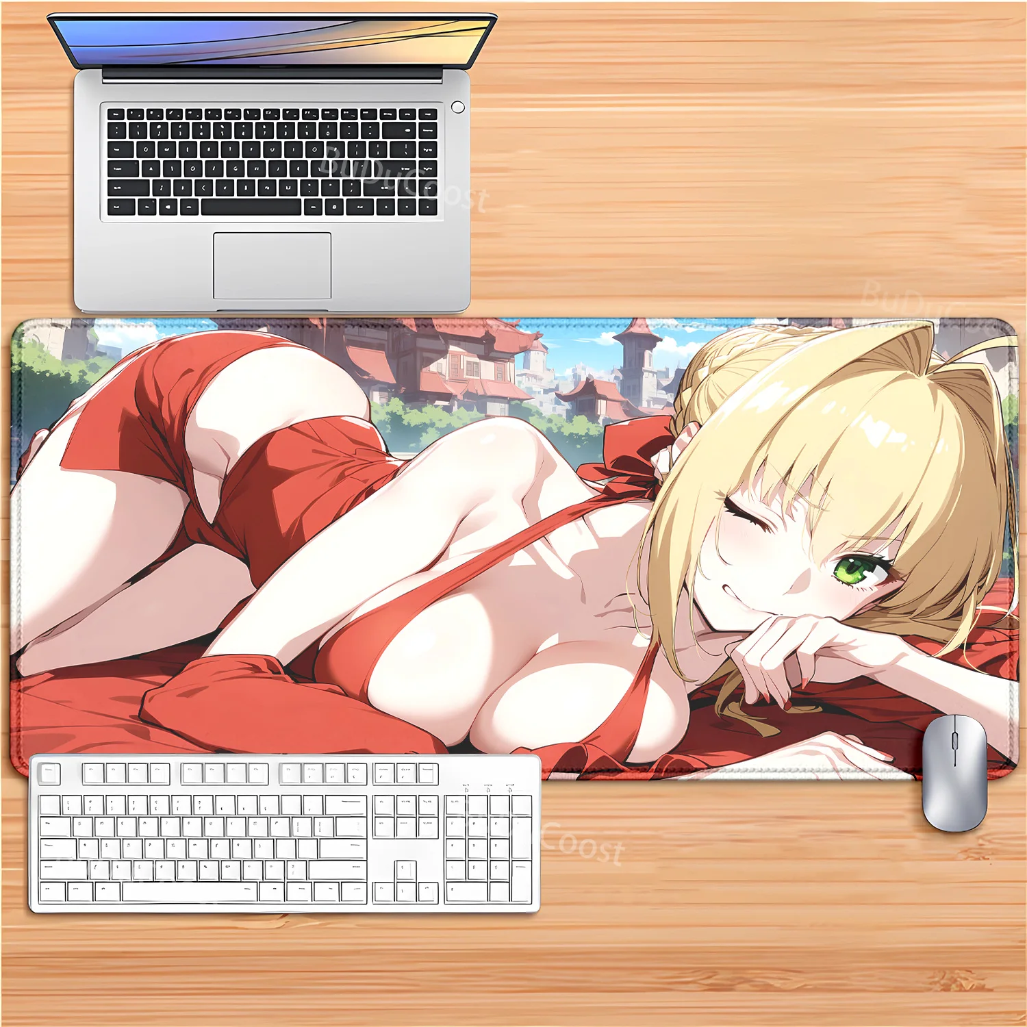 Аниме Fate Stay Night Saber alter teclado коврик для мыши игровой аксессуары ПК клавиатуры