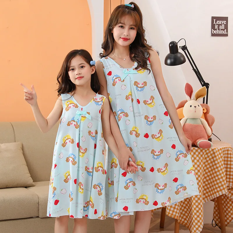 

Summer Nightdress for Girls Princess Pajamas for Children Teens Girl Nightgown Baby Night Dress Kids Sleepwear 6 8 10 12 14Years