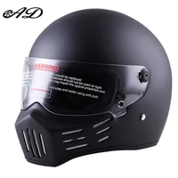 full face motorcycle helmet gray full helmet fiberglass mens and womens motorcycle helmet retro kart track racing motorcycle