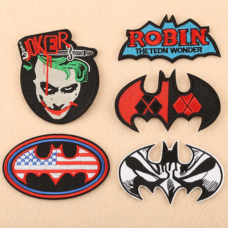

Appliques Patch Embroidered Bat Stickers Horror Animation Apparel Accessories Sewing Circular Badge Pacthes