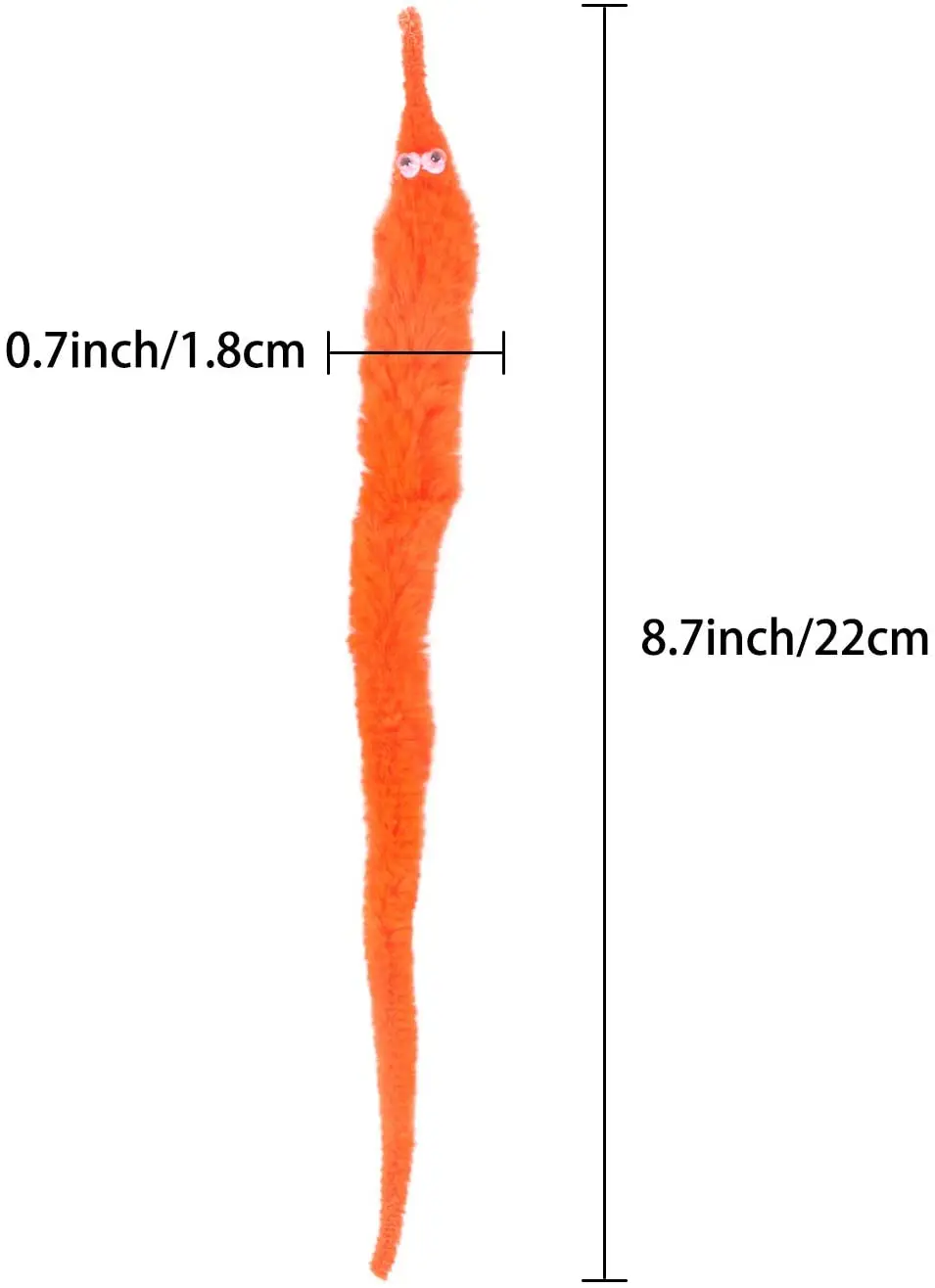 Игрушка-червячок на нитке для кошачья палочка извилистый червяк 6 шт. - купить по