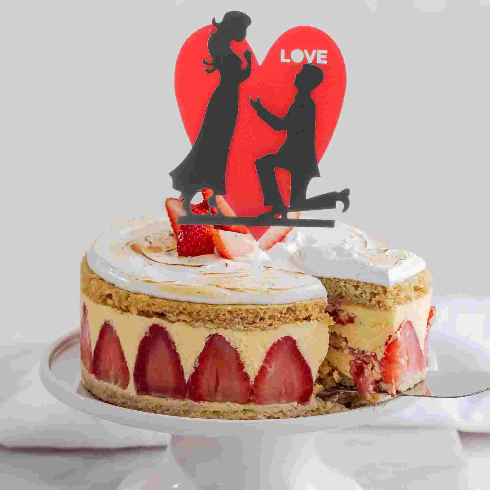 

22 Pcs Cake Supplies Wedding Decoration Compact Couple Topper Desktop Accessories Wear-resistant Heart-shaped Multi-function