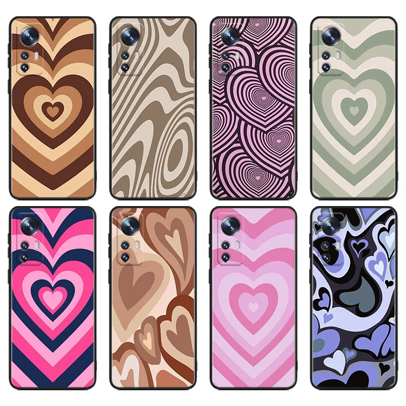 

Latte Love Coffee Heart Phone Case For Xiaomi Mi 13 10S 10 9T 9SE 8 Mix Play A3 A2 A1 CC9E Note 10 Lite Pro Black Cover