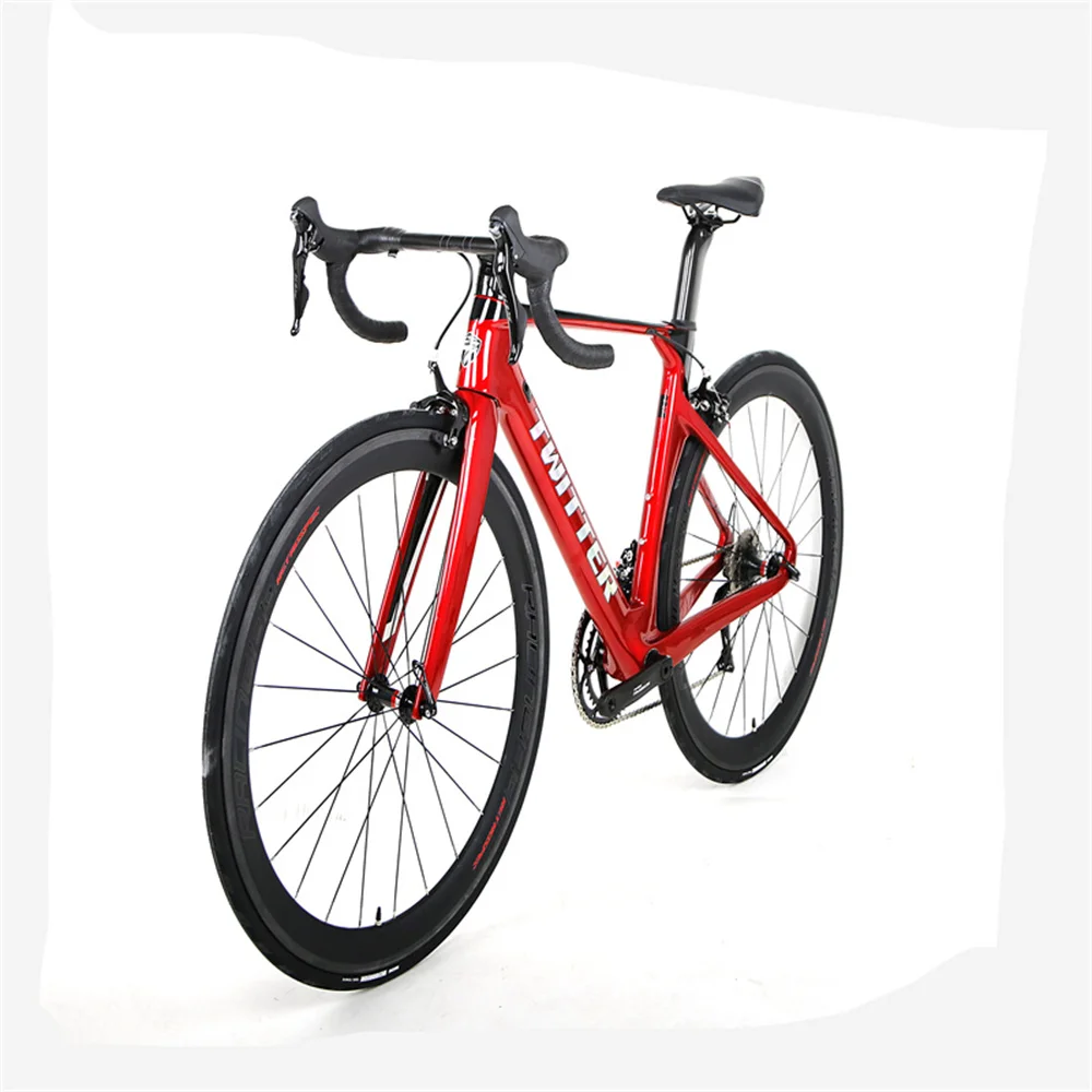 2022TWITTER NEWEST R5 Carbon Fiber Road Bike 24Speed Road Bicycle with Carbon WheeL 700C bicicleta gravel bike bicycles for men