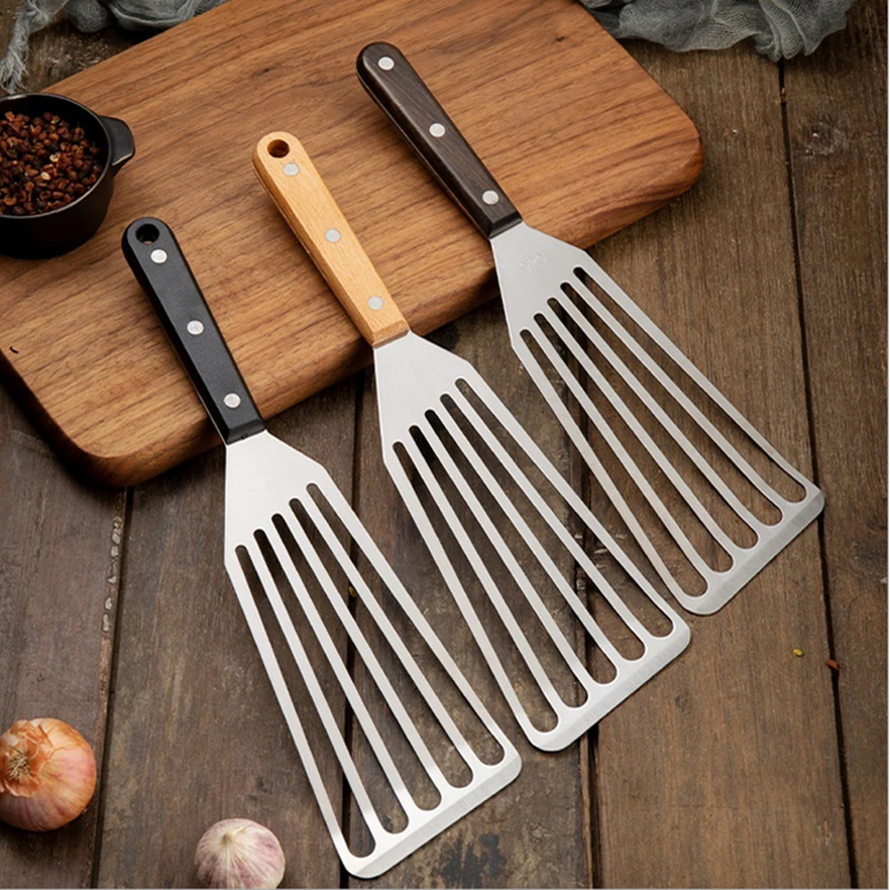 Food Grade Stainless Steel Slotted Turner Shovel Fish Spatula Multi-Purpose Stainless Steel Home Kitchen Cooking Supplies images - 6