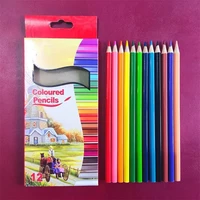 boxed 12 color pencil for school art supplies painting coloring wooden oily colored pencils for drawing planner 2022 stationery