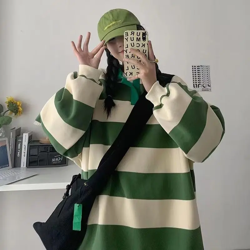 Модная Корейская индивидуализированная рубашка-поло свитшот Мужская Осенняя