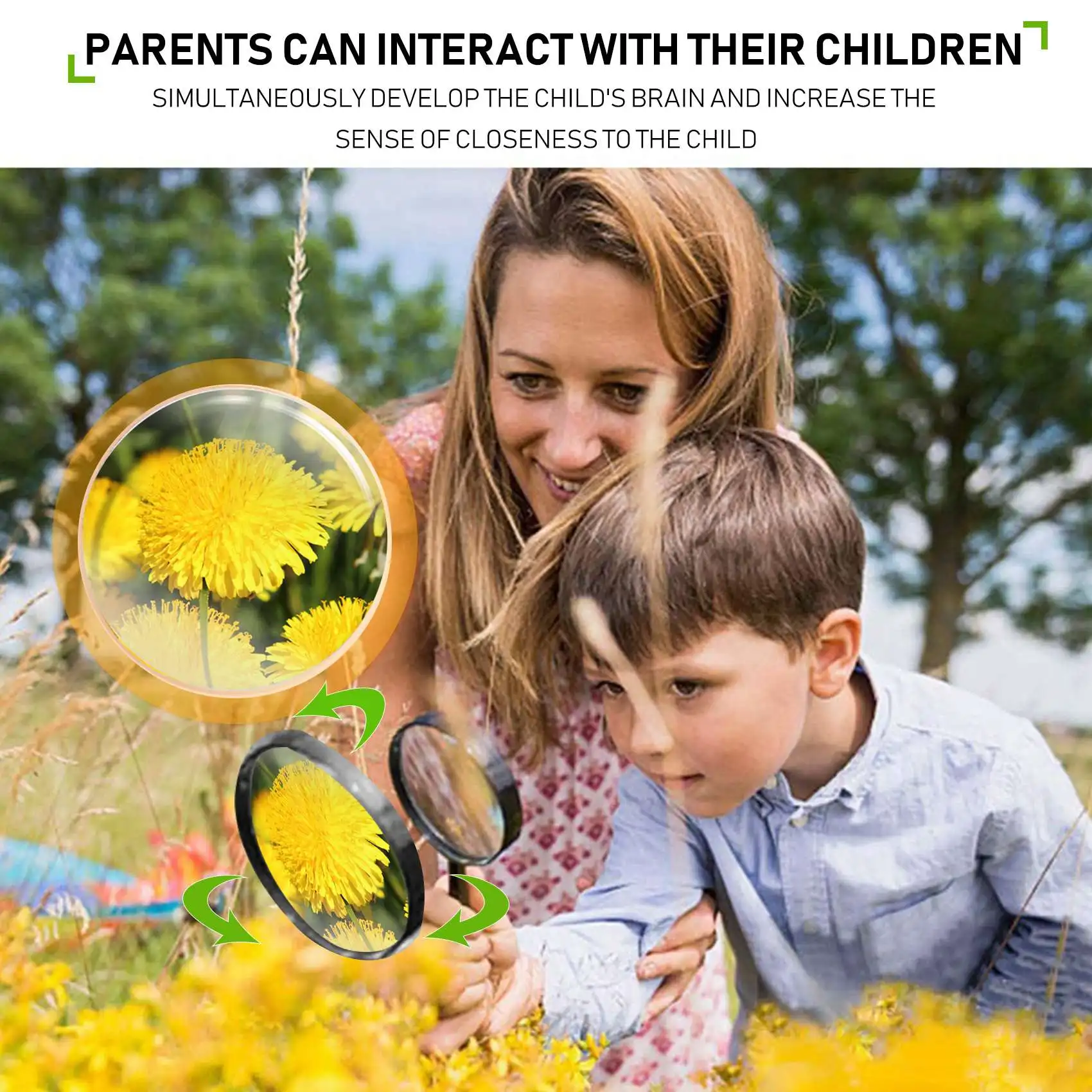 Детское увеличительное стекло 8 шт. пластиковая портативная мини-портативная