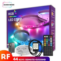 rf led strip lights rgb led lights with 44 keys remote control 183060 ledsm flexible led lighting lamp for bedroom ceiling