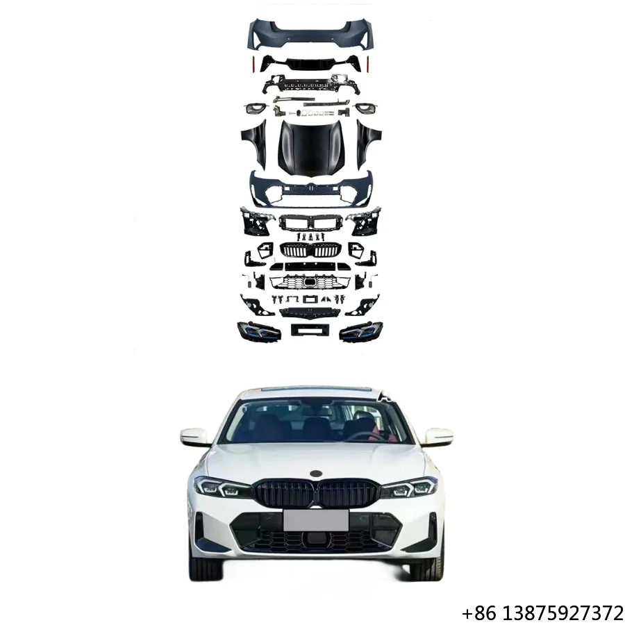 Фото Комплект обвесов для BMW 3 серии F30 F35 (рестайлинг до G20 LCI 2023) в стиле MT: крылья, капот, фары, передний и задний бамперы №1