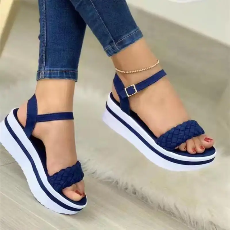 

Модные женские сандалии, летняя женская повседневная обувь на платформе 2022, женские сандалии на ремешке с пряжкой Ytmtloy