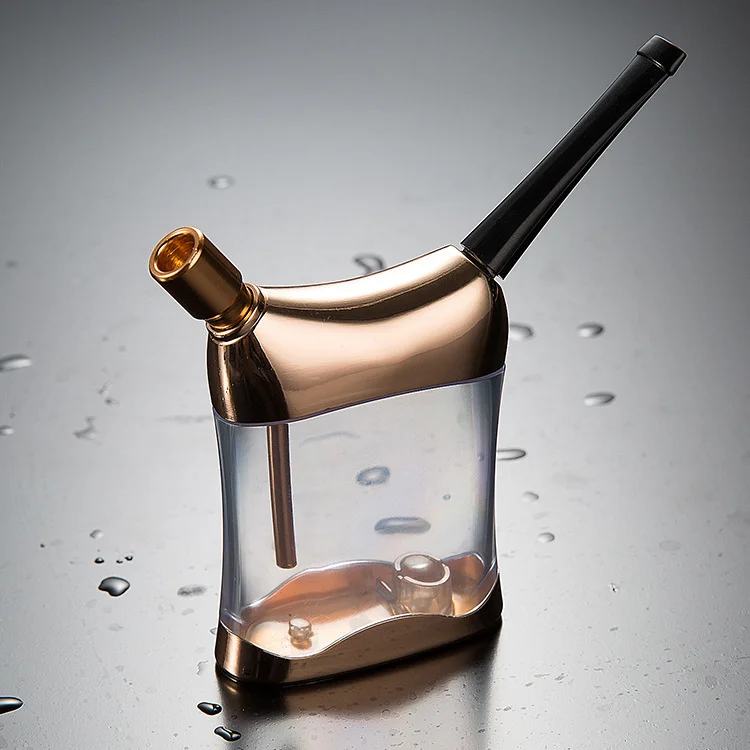 

2020 Circular Mini Water Bottle Curved Filter Water Pipe Men's Business Gift Cigarette Holder Water Bottle Cigarette Set