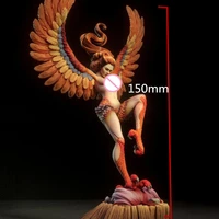 resin figure the combination of beauty and bird 150mm miniatures model kit unassembled diorama unpainted statuettes diy toys