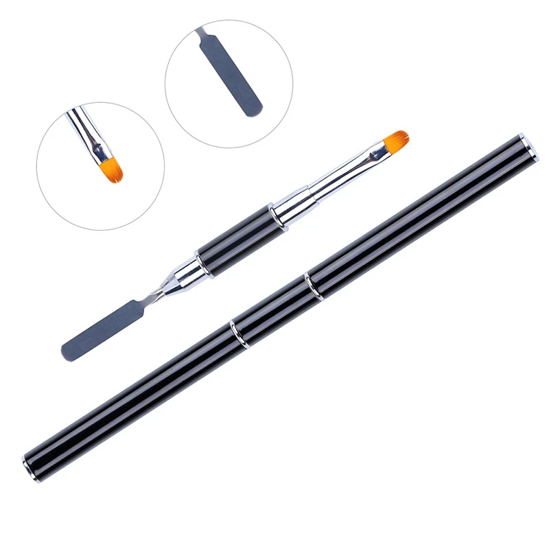 

1PC Dual Ended Nail Art Acrylic UV Gel Extension Builder Flower Painting Pen Brush UV Gel Remover Spatula Stick Manicure Tool