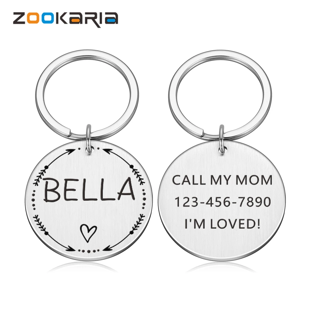 

Pet ID Tag Dog Tag Necklace Custom Tags Engraved Dog Cat Name Tags Collar Tag Pet Collar Id Tags Pets Id Collar Free Engraving