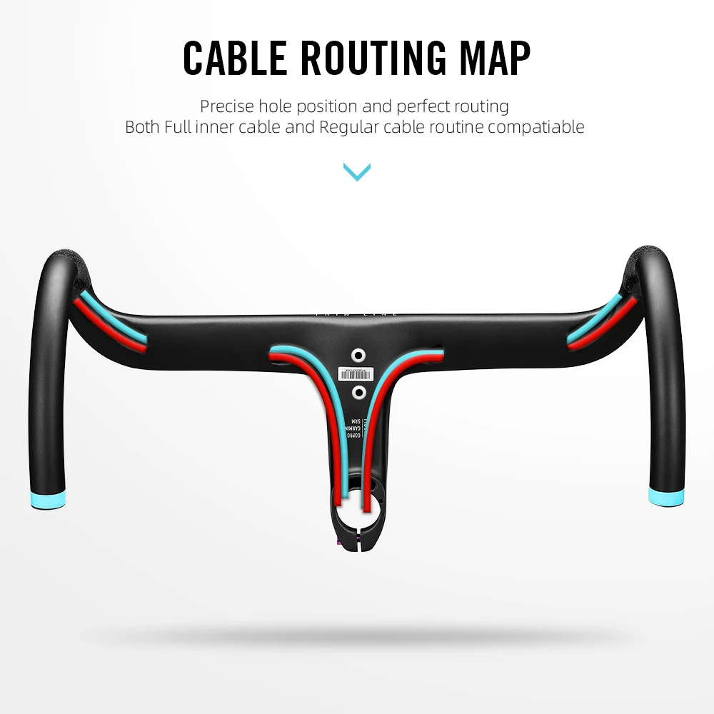 LEXON углеродный дорожный Интегрированный руль полный внутренний кабель