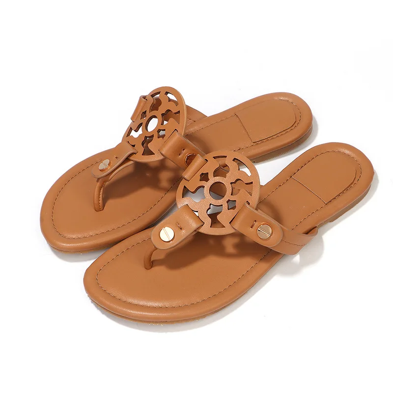 

Luxury Desinger Women Shoes Slipper Summer Leather Women's Sandal Casual Slides Outdoor Female Flip Flops