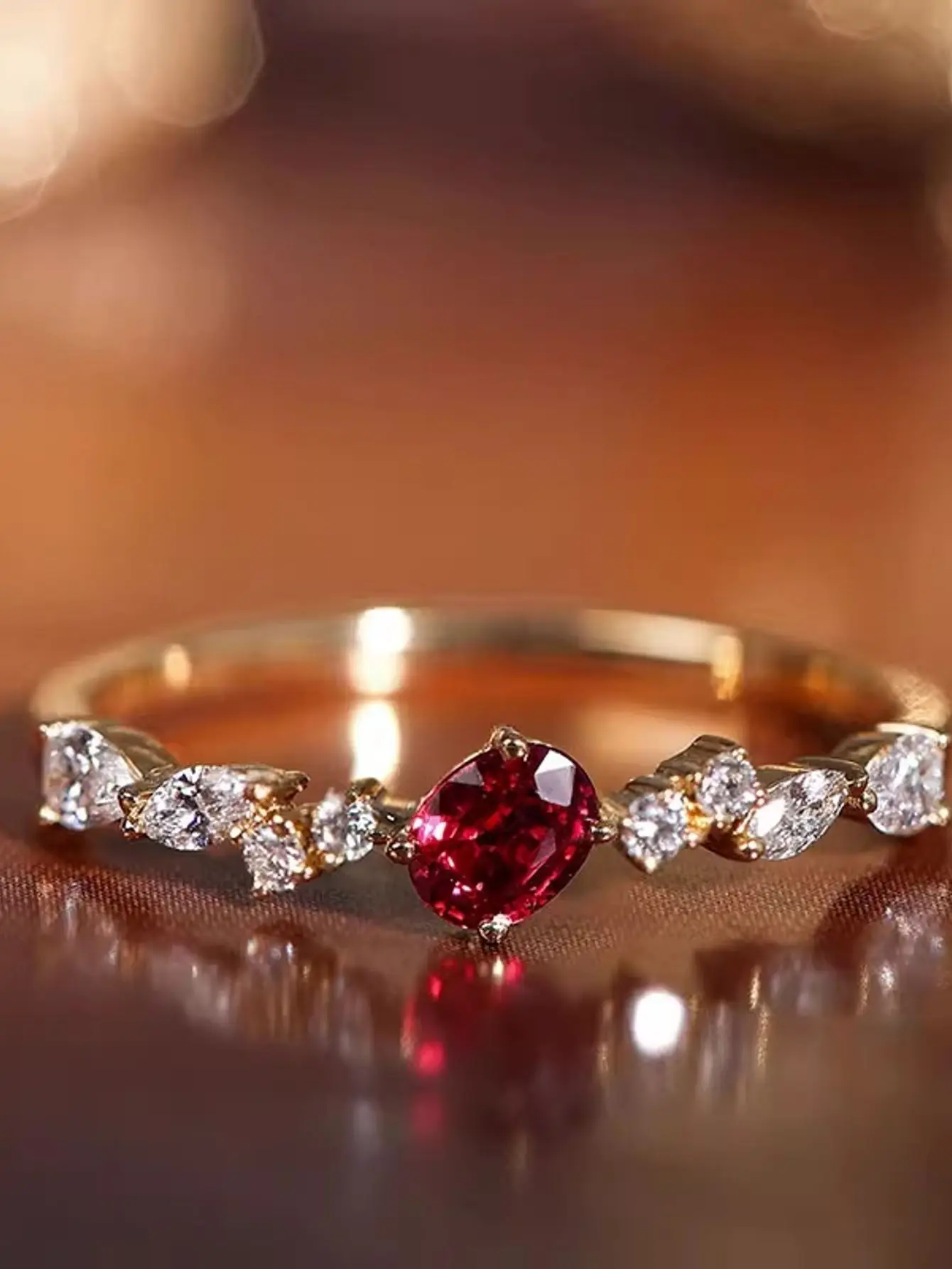 Темно-красная пряжа из серебра 925 пробы. Алмазный голубь Кровь Рубин кольцо с