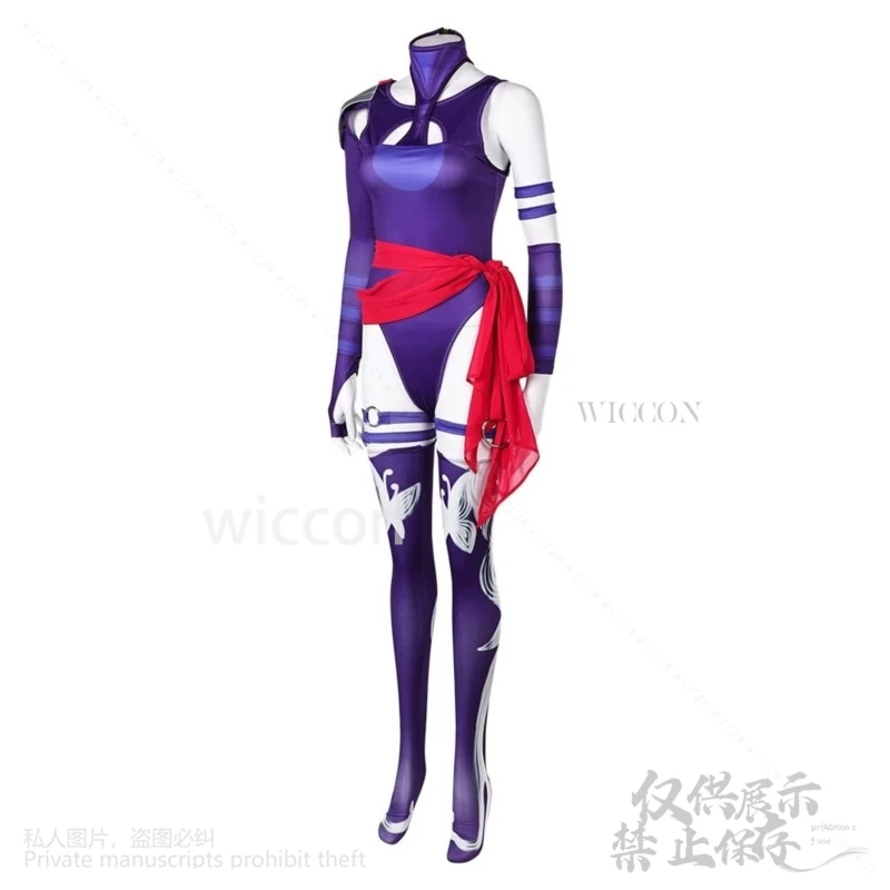 Косплей костюм Psylocke фиолетовый полиэстер WICCON