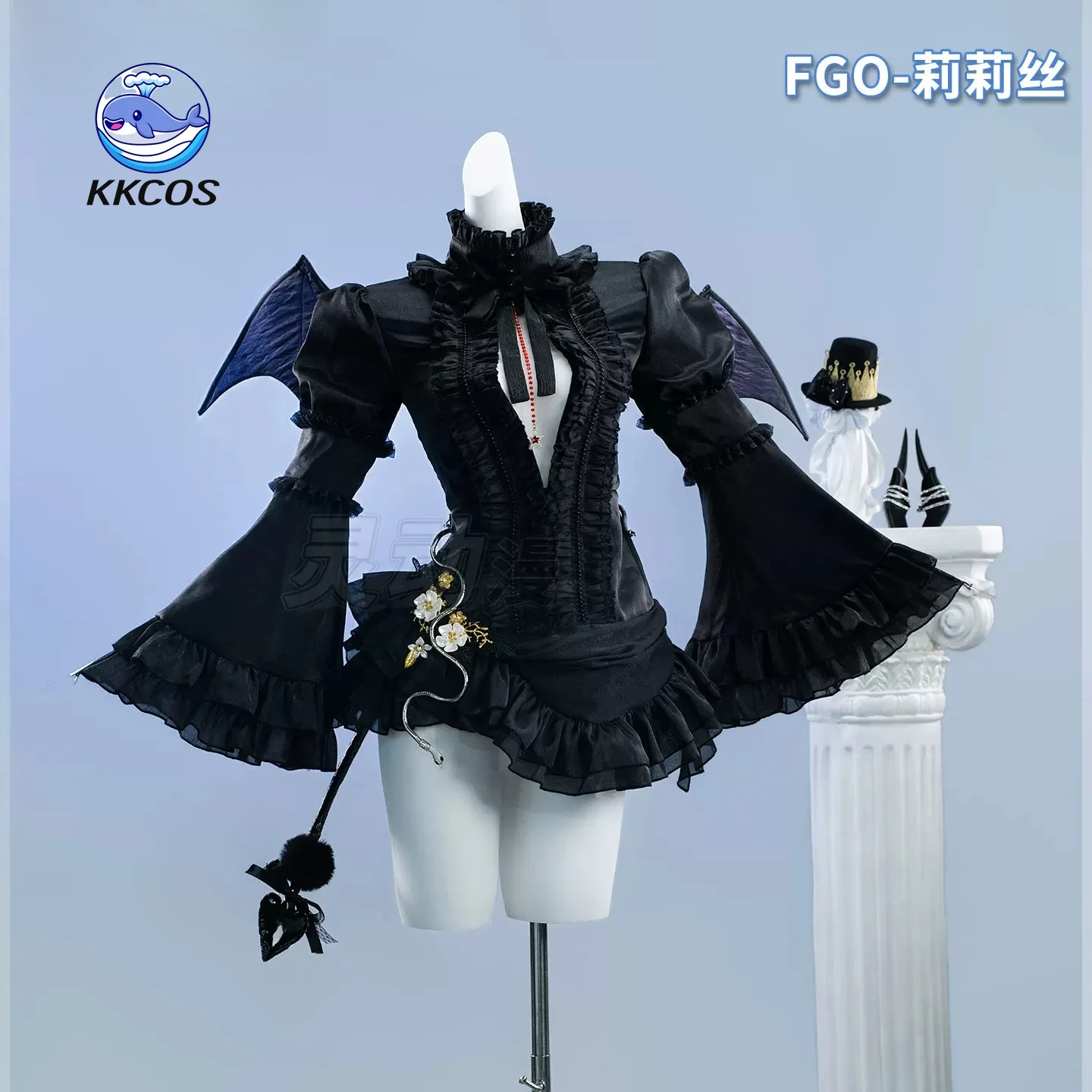 Фото KKCos FGO Fate/Grand Order Костюм для косплея Мелтрыллис к 10-летию, женское черное платье для Хэллоуина и Комик-Кона №1