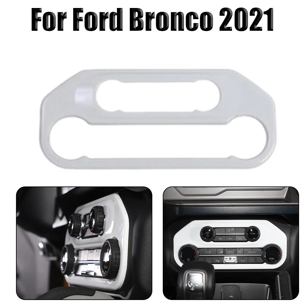 

For Ford Bronco 2021 Air Conditioning Switch Panel Trim ABS Accessories Auto Paint Baking UV Treated On Surface